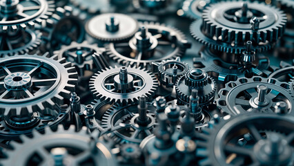 close up view of gears