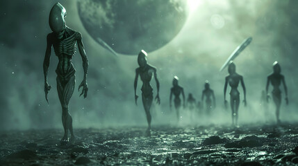 Fototapeta premium Aliens at night