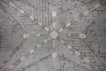 Vault of the Iglesias Cathedral. Sardinia, Italy