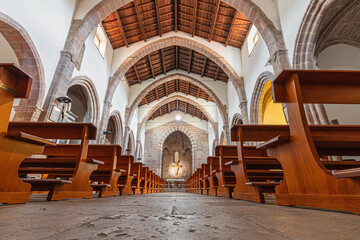 Interior of Saint Francis church in Iglesias. Sardinia, Italy