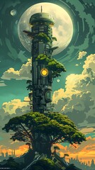 City sunset paints the sky in fiery hues, casting long shadows from buildings against a backdrop of skyscrapers