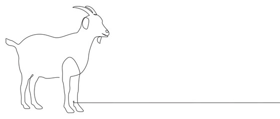 Continuous line drawing of sheep art style. Modern single line art. Happy idul adha, minimalistic style