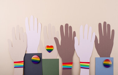 Pride month concept with LGBTQ flag
