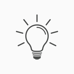 Light bulb sign. Vector illustration