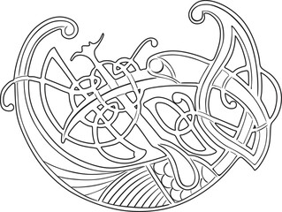 Pheasant logo vector design handmade silhouette.