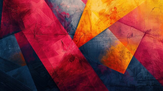 Abstract frottage with rubbings of abstract patterns, geometric shapes, and textures, modern and artistic, 2k