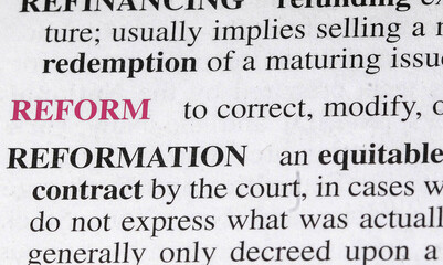 definition of the word reform