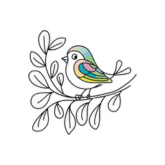 bird with flower