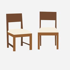 set of wooden chairs