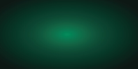 Dark emerald gradient background. Simple emerald green gradient background with glowing emerald light in the middle. Vector illustration