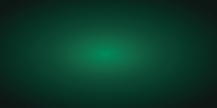 Dark emerald gradient background. Simple emerald green gradient background with glowing emerald light in the middle. Vector illustration