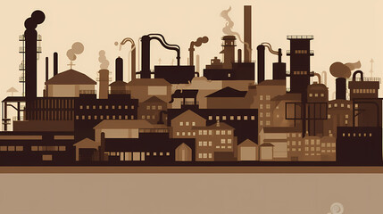 Obraz premium Oil field vector image