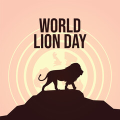 vector graphic of World Lion Day ideal for World Lion Day celebration.