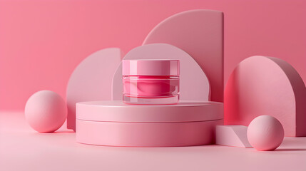 Photo realistic skincare ambassador promoting mockup lip balm for hydration and protection. Ideal for skincare and cosmetic ads in photo stock concept