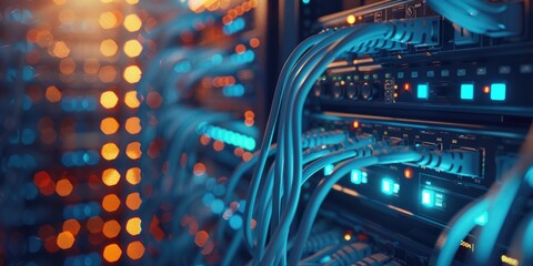 High speed data transfer between equipment in the network of fiber optic cables