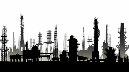 Oil field vector image