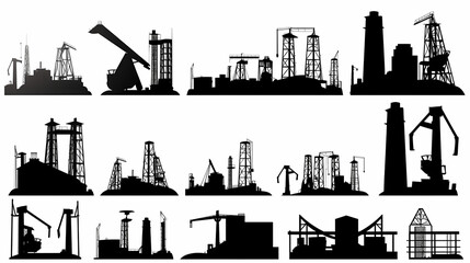 Fototapeta premium Oil field vector image