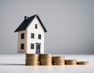 house and saving money coins