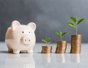 house and saving money coins