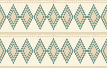 Geometric ethnic oriental ikat seamless pattern  color oriental. Aztec ornament print. Design for background ,curtain, carpet, wallpaper, clothing, wrapping, Batik, vector illustration.