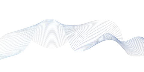Fototapeta premium geometric curved wave lines pattern with stripes, smooth wave lines element swoosh speed wave lines modern stream background. Curved wavy coloueful lines tech futuristic motion background. 