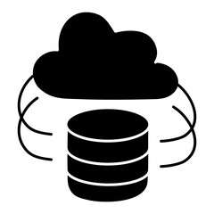 Modern design icon of cloud database

