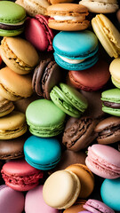 macarons color&eacute;s wall paper fond &eacute;cran story instagram tiktok facebook reel