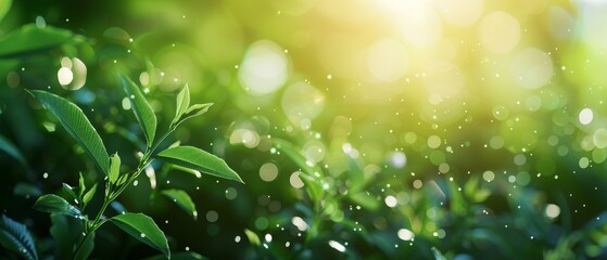 AI for tracking environmental data, featuring vibrant green visualizations and digital displays. Clean and colorful design. on isolate background with space for text