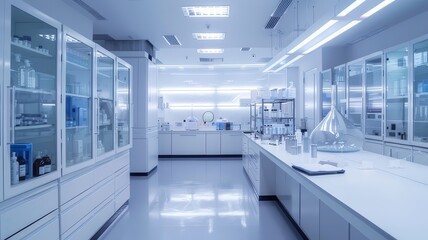 Laboratory interior background. Medical concept
