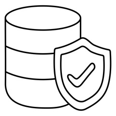 A trendy design icon of data security
