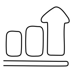 A linear design icon of graph

