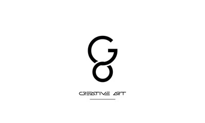 GO, OG, G, O abstract letters logo monogram