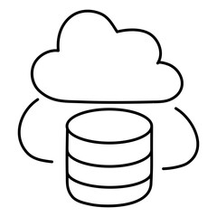 Modern design icon of cloud database

