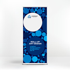 Roll up design, creative background for advertising, layouts for seminars, business conferences, exhibitions