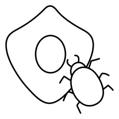 Perfect design icon of security virus

