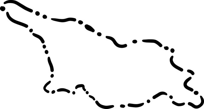 recommend clip art: dash line doodle drawing of georgia map.