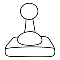 A linear design icon of joystick

