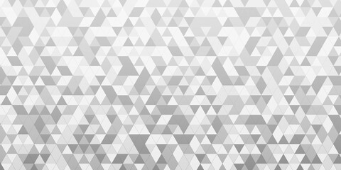 Abstract digital grid light pattern white and gray low Polygon Mosaic triangle Background, business...
