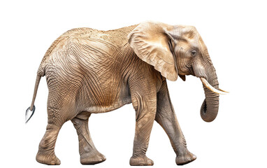 Fototapeta premium African elephant on transparent background, png