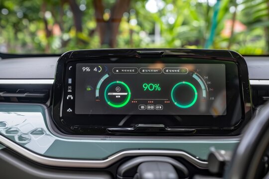On-street electric vehicle parking with graphical user interface, Future EV concept