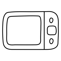 Editable design icon of microwave oven 

