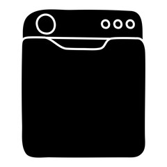 An icon design of washer

