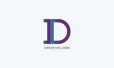 ID Abstract initial monogram letter alphabet logo design