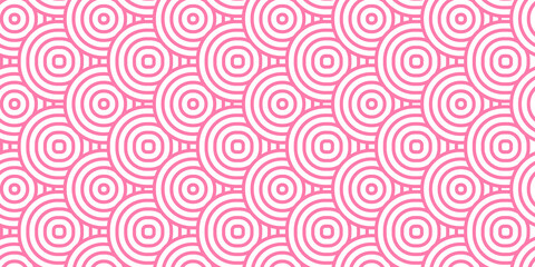 Overlapping Pattern Minimal diamond geometric waves spiral and abstract circle wave line. pink color seamless tile stripe geometric create retro square line backdrop pattern background.