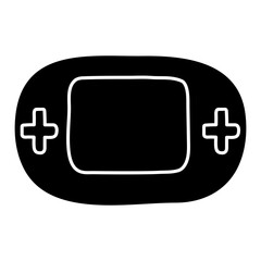 A solid design icon of game console

