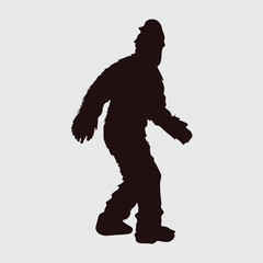 vector hand drawn bigfoot illustration