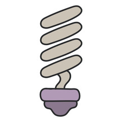 A trendy design icon of energy saver bulb

