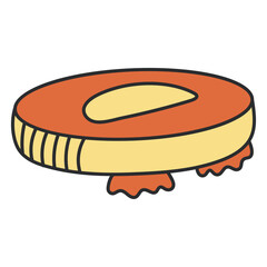 Creative design icon of robot vacuum

