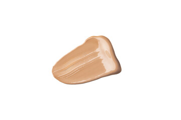 Make up smear swatch foundation smudge texture isolated on a white or transparent background swatch of cosmetics