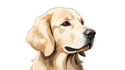 Fototapeta premium Happy Golden Retriever Puppy Portrait in Studio